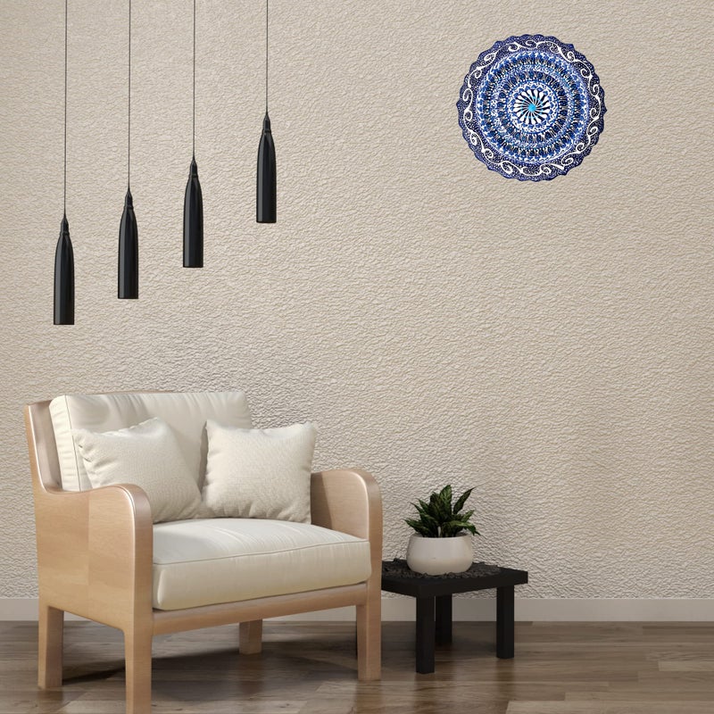 Ayennur Turkish Decorative Plate Handmade Ceramic Ornament for Home&Office Wall Decor - Image 4
